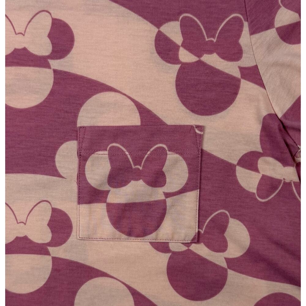 LuLaRoe Girls Large Pink Minnie Mouse Bow Dress High Low Short Sleeve - Picture 4 of 5